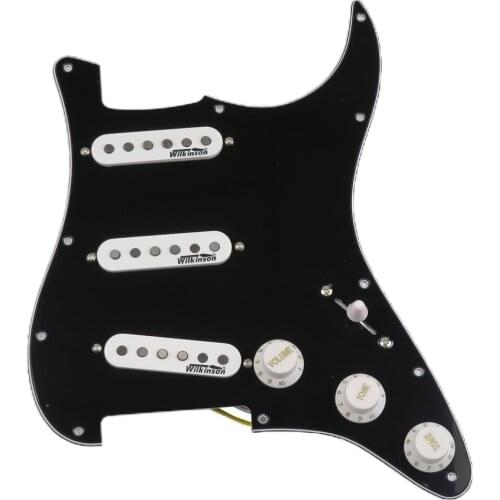 Strat Guitar Pickups SSS Single coil Guitar Pickups loaded Prewired Pickguard Wilkinson Ainico 5 Pickups Guitar Parts Replace