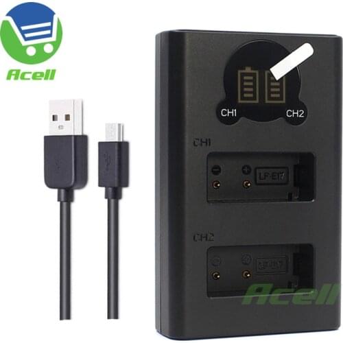 LP-E17 LCD Dual Battery Charger For Canon EOS 850D RP 77D 800D 760D 750D 250D M3 M5 M6 EOS Kiss X9i X10 Camera Replace LC-E17
