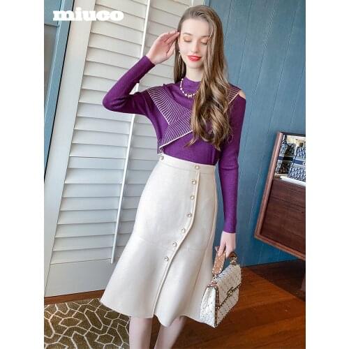 Half high collar stitching pleated Ruffle sexy off shoulder T-shirt womens wear 2021 Spring new High Quality Top Quality