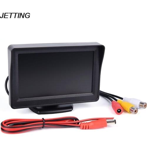 1pcs Car 4.3'' LCD RearView Monitor Night Vision Reverse Image Waterproof LED Camera Car Monitors Accessories