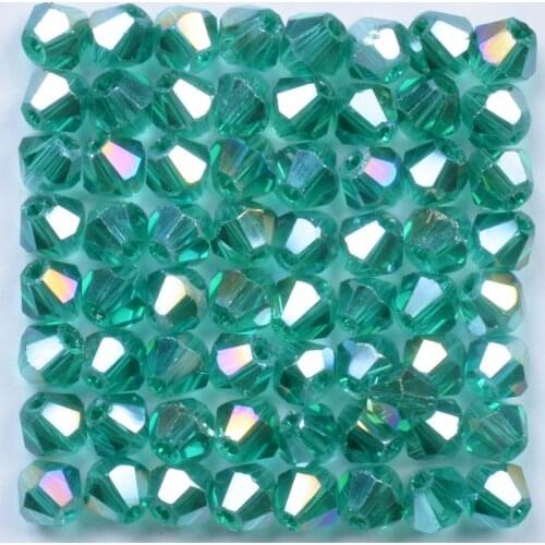 4mm 100pcs AB colors Pick Color Bicone Loose Beads Glass Crystal Faceted Rondelle Bead for Jewelry making