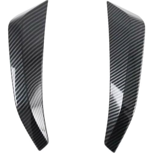 2 Pcs Carbon Fiber Color Car Interior Front Center Control Dashboard Stripe Cover Trim for Nissan Navarra 2019