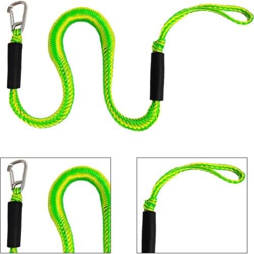 2 Packs Boat Bungee Dock Lines Bungee Cords Docking Rope Stretches 4-5.5ft Mooring Rope Foam Float Fishing Boat Accessories