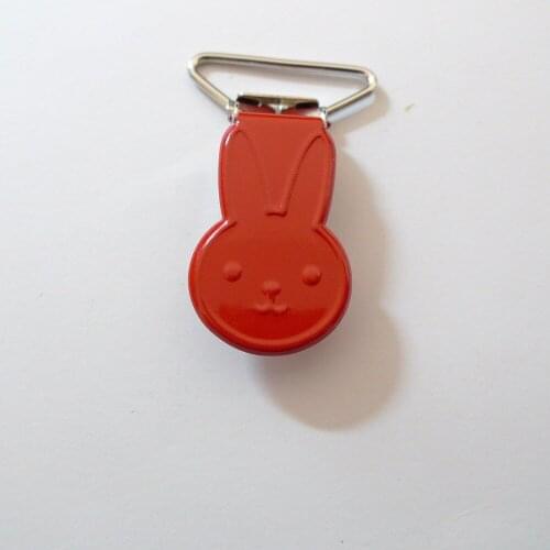 25pcs 1'' 25mm #36 RED COLOR Rabbit Bunny Shape Suspender Clips