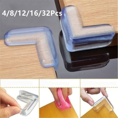 4/10 Pcs Baby Safety Corner Transparent Anti-collision Angle Guard Edge Table Protection Cover Thicken Edge & Guards