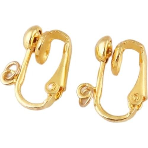 Earring Clips 15*10mm Gold Clip-on Earring Converter Accessories Findings Ear DIY Jewelry Making Accessories Earrings Clip Gift