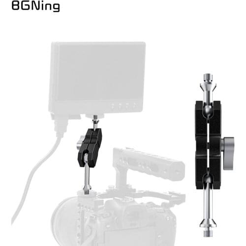 Aluminum Alloy 360° Magic Arm Mount Double Ball Head 1/4" Screw for DSLR Camera LED Flash Lights Monitor Camera Cage Support 6kg