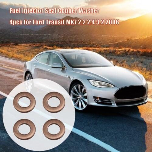 Auto Accessories Fuel Injector Seal Copper Washer 4pcs for Ford Transit MK7 2.2 2.4 3.2 2006
