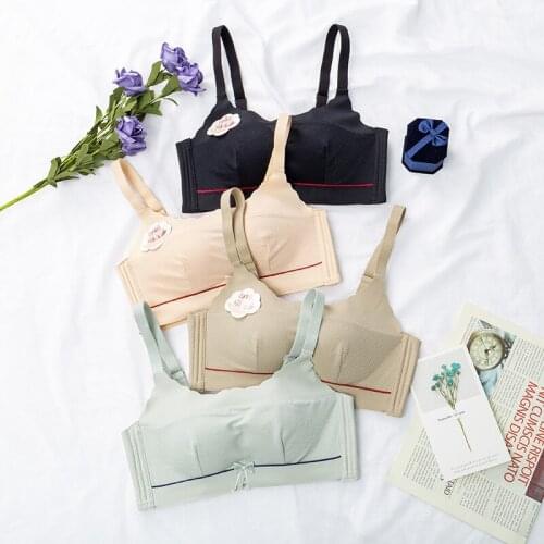 Wasteheart New Women Fashion Skin Green Wireless Sexy Bras One-Piece Bras Bralette Underwear Seamless Female Bras A B