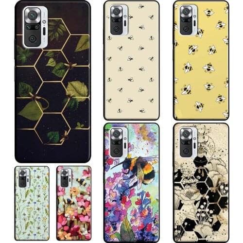 Bees For Xiaomi Redmi Note 10 7 8 9 Pro Note 9S 8T Case For Redmi 9A 8A 7A 9 9C 9T K40 Cover