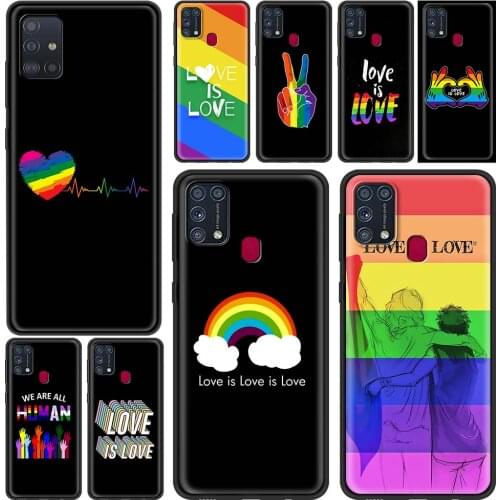 Rain bow Pattern capinhas LGBT for Samsung Galaxy M31 M51 M30s M31s M11 M01 M21 F41 M62 M42 M32 M12 F62 F52 F22 F12 A9 A7 Case