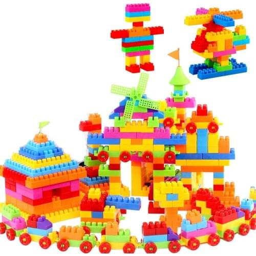 Baby Toys DIY Building Blocks bricks Large particle numbers Children Kids Educational Construction Compatible Plastics Toys