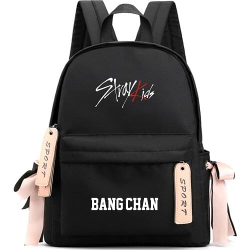 StrayKids Cute Backpack Korean Kpop Stray Kids Preppy Style Student Women Girl High Capacity Shoulder School Bags 2021 Fashion