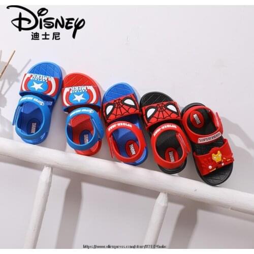 Disney Kid Toddler Boys Girls Sandal Childrens Spiderman Sandals Soft Baby Slipper Flat Beach Sandals Captain America Sofia