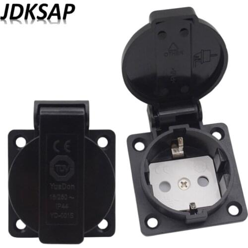 EC 320 C14 EU Waterproof AC Power Plug AC Socket E-013 Removable IP44 Socket With Waterproof Cover EU German Standard