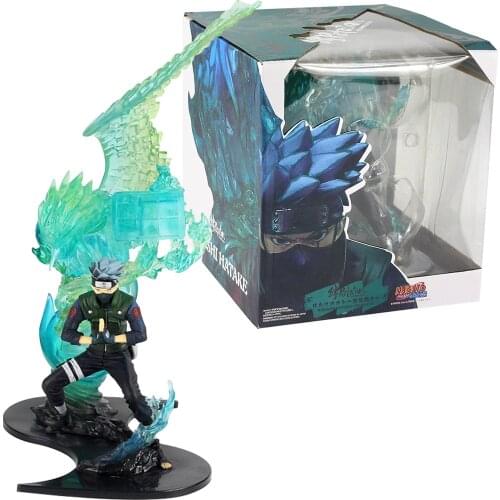 32cm Naruto Shippuden Anime Hatakw Kakashi Battle Fighting PVC Action Figure Cartoon Decoration Model Toy Kids Gift Brinquedos