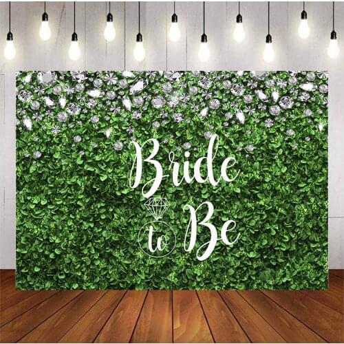 Bridal Shower Backdrops for Photoshoot Photo Background Green Leaves Photography Props Kids Picture Party Event
