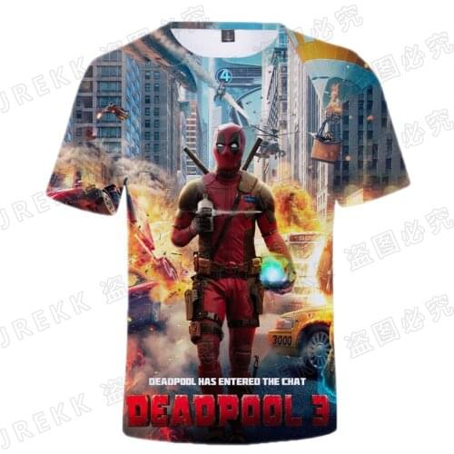 3D Print Deadpool Marvel T-shirt Men Summer Short Sleeve Fashion Boy Girl Kids T Shirt Streetwear Oversize Women Tee Tops