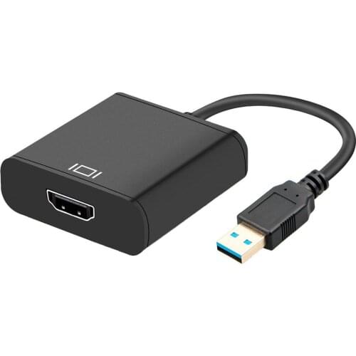 HD Portable Size USB 3.0 To HDMI-compatible Audio Video Adaptor Converter Cable For Windows 7/8/10 PC 1080P