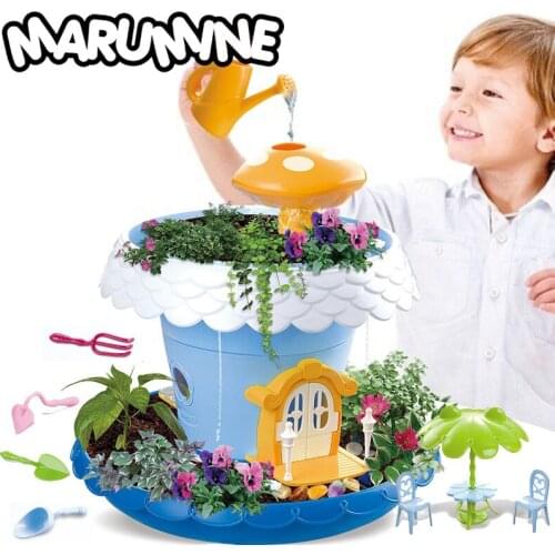 Marumine STEM Toys Science & Educational Planting Potted Plants Pretend Play Educational Learning DIY Toy for Kids Girls Boys