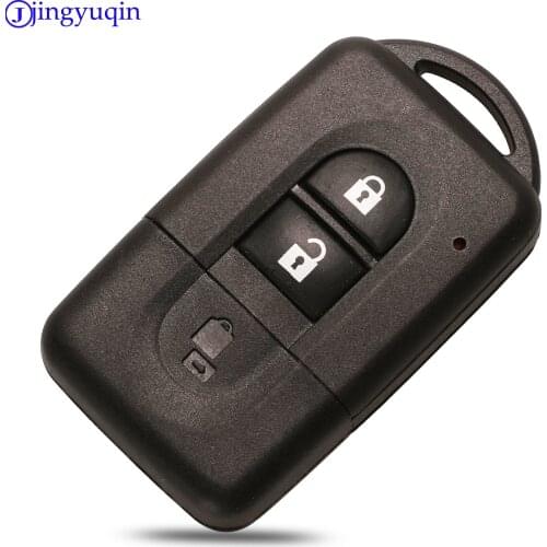 Jingyuqin 2 Buttons Remote Car key Shell Cover For Nissan Micra Xtrail Qashqai Juke Duke Key Fob Case Replacement