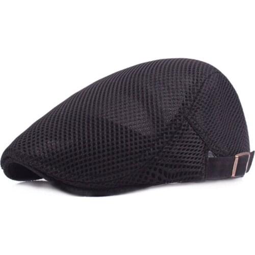 Spring Summer Casual Beret Hat Men Women Mesh Breathable Flat Cap Newsboy Style Sun Hats Adjustable Outdoor Sport Street Caps
