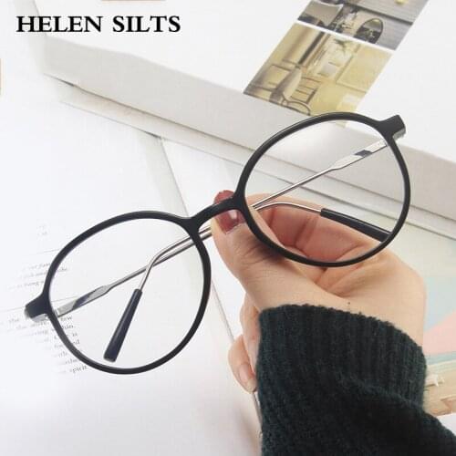 Round Transparent Women Glasses Frames Fashion Clear Lens Optical alloy Eyewear Frame Black Computer Glasses Men Anti-blue H164