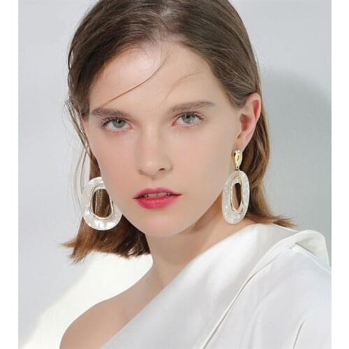 Cool Fashion Acrylic Geometric Statement Dangle Earrings for Women Boho Irregular Earringd aretes de mujer modernos 2020 ET1229