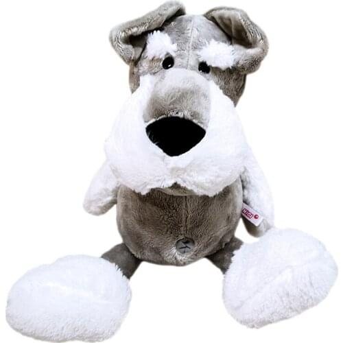 Lovely dog plush toy honest schnauzer dog doll sled dog plush toy dog children doll birthday gift toy doll