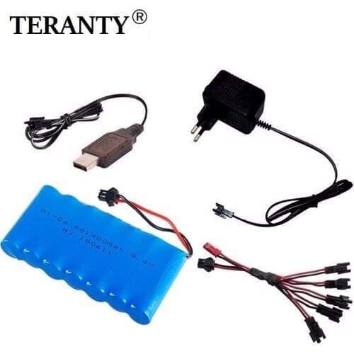 M Model ) Ni-CD 8.4v 1400mah Battery + USB Charger For Rc toys Car Tank Train Robot Boat Gun AA 8.4v Rechargeable Battery Pack