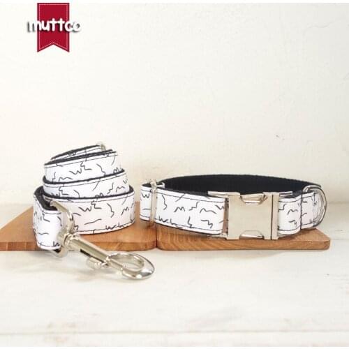 MUTTO Customized dog collar leash set for pets THE FLY LINE dog accessory pet supply for small medium large dog 5 sizes UDL088