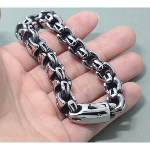 5MM Wide Chain Bracelet Men Stainless Steel Mens Bracelets Biker Massive Jewelry For Men Best Friends