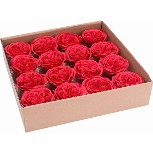 8.5cm Rose Soap 16Pcs Scented Rose Flower Petal Bath Body Soap Wedding Party Gift Best Decoration Case Festival Box Wholesale