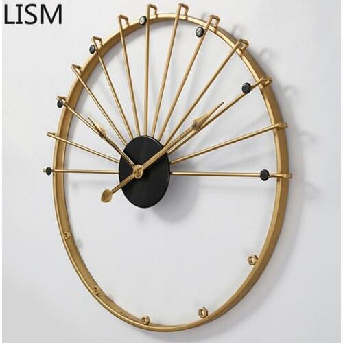 Wall Clock Metal Nordic Minimalist Spanish Style Decorative Wall Clock Large Wall Clock Living Room Modern Design Relogio Parede