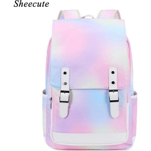 Nylon Backpack Female Student School Bags for Teenage Girls Backpack Lightweight Travel Backpacks Waterproof Kids Bookbag
