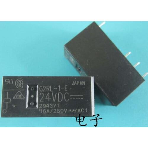 New 10pcs/lot relay G2RL-1-E-24VDC G2RL-1-E-DC24V G2RL-1-E-24V G2RL-1-E 24VDC 16A 8Pin