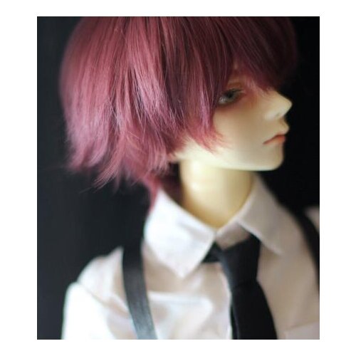 New 1/3 22-25cm 1/4 17-19cm 1/6 15.5-17cm Wine red Short hair Fur Wig BJD SD MSD YOSD Doll Wig