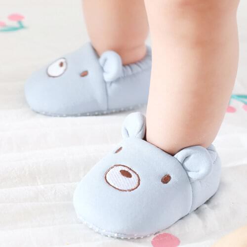 Newborn Baby Shoes Boys Girls Soft Sole Non Skid Crib Toddler Shoe Cute Animal Winter Warm Booties First Walker Crib Shoes 0-18M