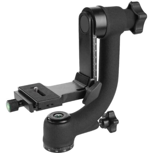 ALLOYSEED 360 Degree Panoramic Gimbal Tripod Ball Head 1/4 Inch Screw With Quick Release Plate For DSLR Camera Telephoto Lens