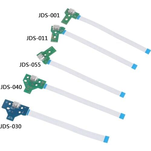 1pc USB Charging Port Socket Circuit Board For 12Pin JDS 011 030 040 055 14Pin 001 Connector For PS4 Controller