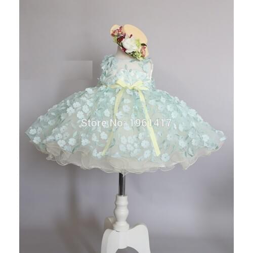 Baby Toddler Flower Dresses 12 Years Little Girl Dress for 1st First Baby Girl Birthday Outfits Infant Christening Gown