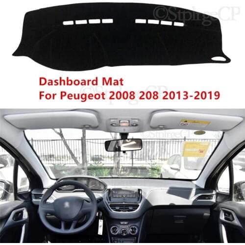 For Peugeot 2008 208 2013-2019 High quality Anti-Slip Mat Sunshade Dashmat Protect Carpet Dashboard Cover Pad Accessories