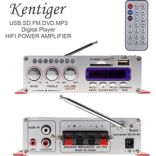 Sale HY-502 2CH HI-FI Digital Audio Player Car Amplifier FM Radio Stereo Player Support SD / USB / MP3 / DVD Input