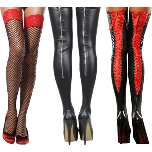 Porno Sex Underwear Sexy Nightclub Latex Leather Sexy Stockings Lingerie Sexy Hot Erotic Costume Roleplay Colthes Sleepwear