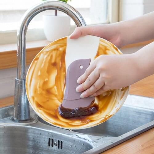 Cute Penguin Shape Baking Soft Blade Scraper Oil Dish Plate Scraping Kitchen Gadget Dirty Stains Cleaning Wiping Board GUANYAO