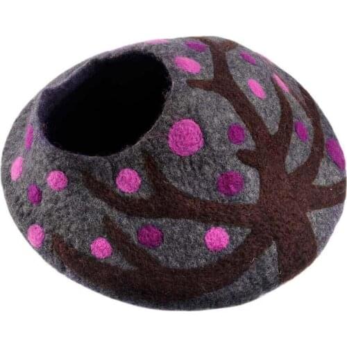 Top Sell Felt Cat Cave Handmade Kitten Warm Cozy Cat Bed Cozy Cat House Cat Tent Cat Bed Small Pet Bed Sofa Carboard