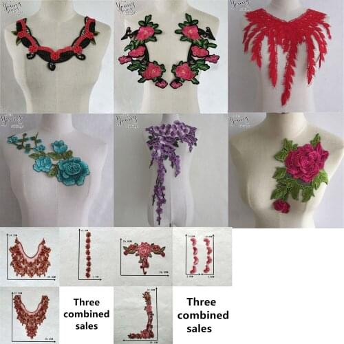 Embroidery Lace Collar Venise Fashion style Sewing Applique Fabric Trim DIY Neckline Dress Accessories Craft supplies 1 pcs sell