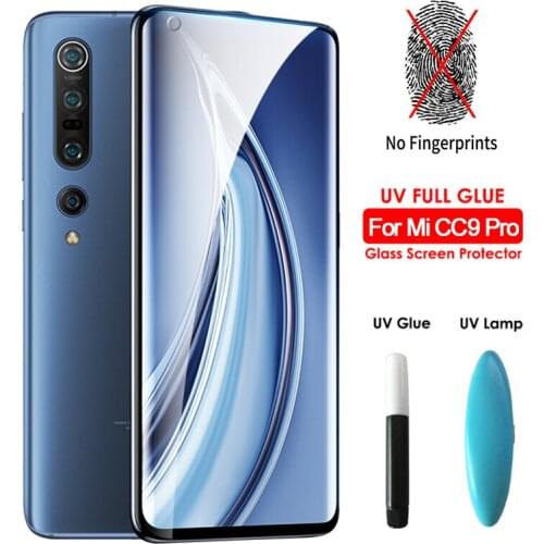 UV Nano Liquid Glue Tempered Glass for Xiaomi Redmi K20 K30 Ultra Pro UV Screen Protector For Mi Note 10 CC9 Pro 3D Cover Glass