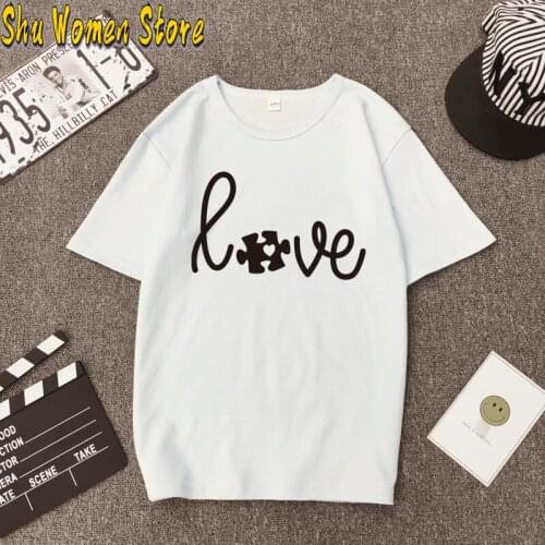 Womens Fashion T-shirt Concise Harajuku Casual Tee Soft Letter Print Fashion Round Neck Short Sleeve Female Tops Camisetas