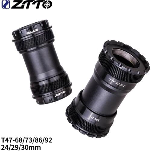 ZTTO Bicycle T47 Bottom Bracket 24 Crankset DUB 29 30mm Sealed Bearing Thread 47 68 73mm Shell 28.99mm Spline Axis MTB Road Bike